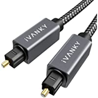 iVANKY Cable Óptico de Audio Digital 1-8 m (Audio Impecable- Conexión Estable- Nylon Trenzado) Cable Digital Audio…